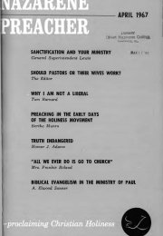 Title Page of Nazarene Preacher