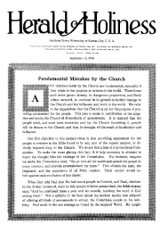 Title Page of Herald of Holiness - September 15, 1920