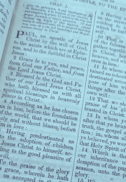 English Bible Ephesians 1 (Blue)
