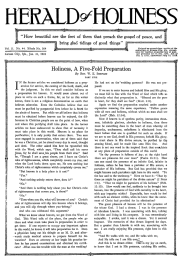 Front page of Herald of Holiness - January 31, 1923