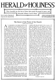Front page of Herald of Holiness - March 14, 1923