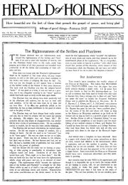 Front page of Herald of Holiness - March 26, 1924
