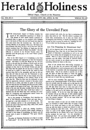 Front page of Herald of Holiness - April 30, 1924