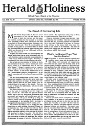 Front page of Herald of Holiness - October 22, 1924