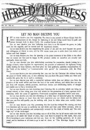 Front page of Herald of Holiness - November 17, 1926