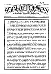 Front page of Herald of Holiness - September 14, 1927