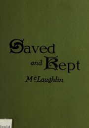 Saved and Kept : or how to get saved and how to keep saved