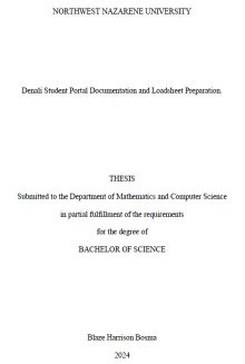 Thesis title page