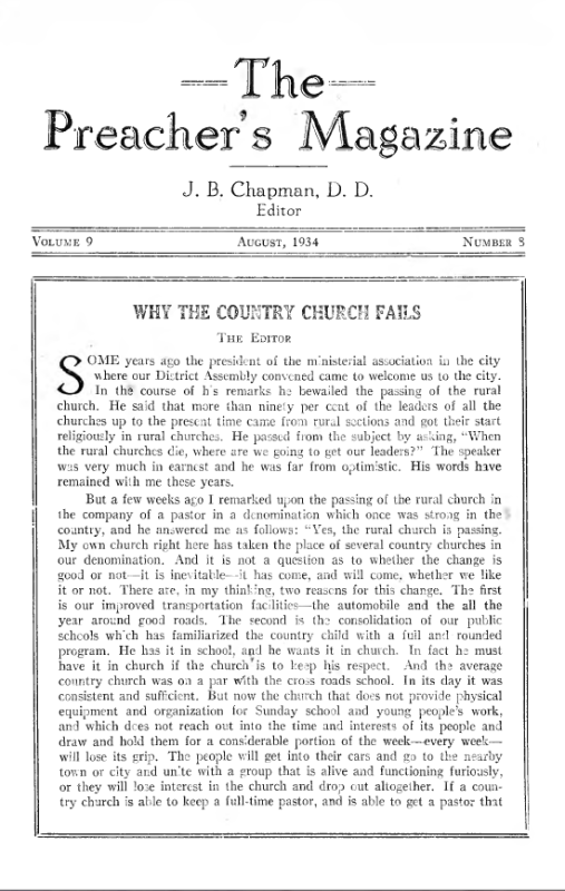 Cover of Preacher's Magazine