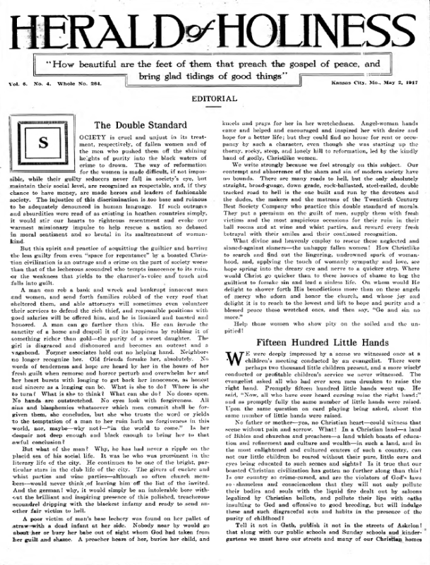 Title Page of Herald of Holiness - May 2, 1917