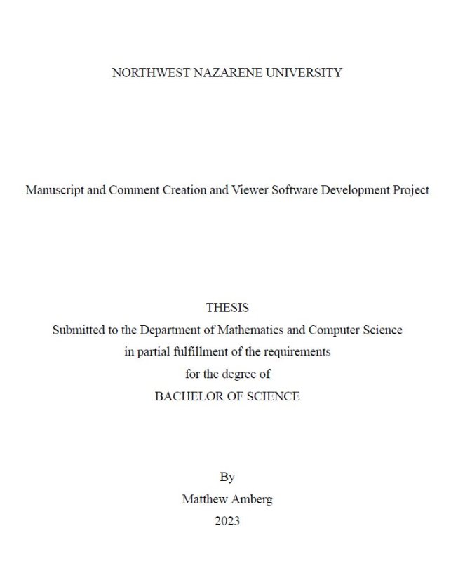 Thesis title page