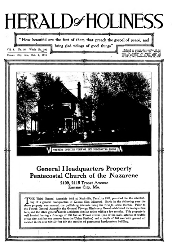 Title Page of Herald of Holiness - October 1, 1919