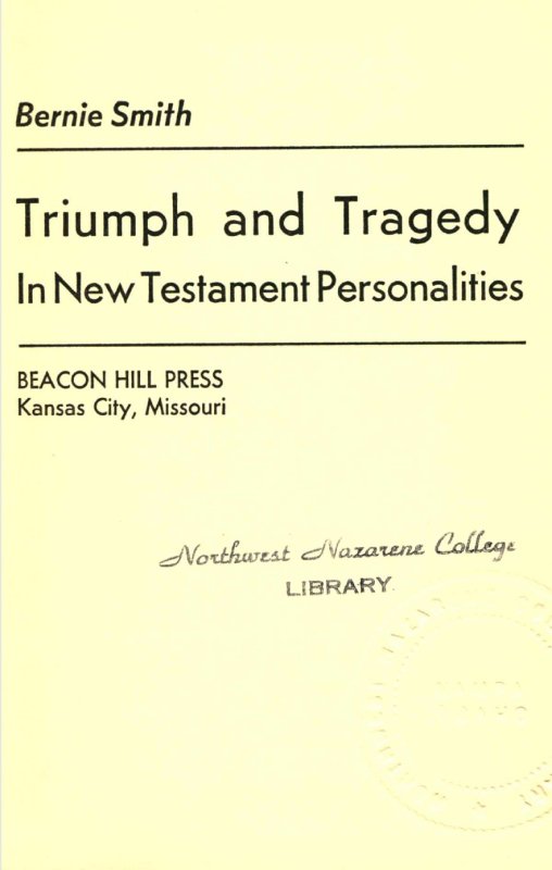 Title Page Image - Triumph and Tragedy in New Testament Personalities