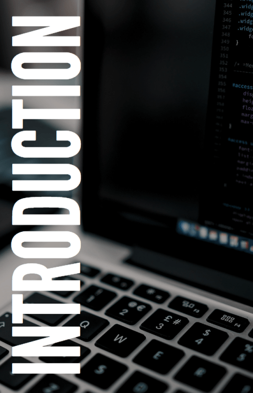 Introduction with a computer in the background