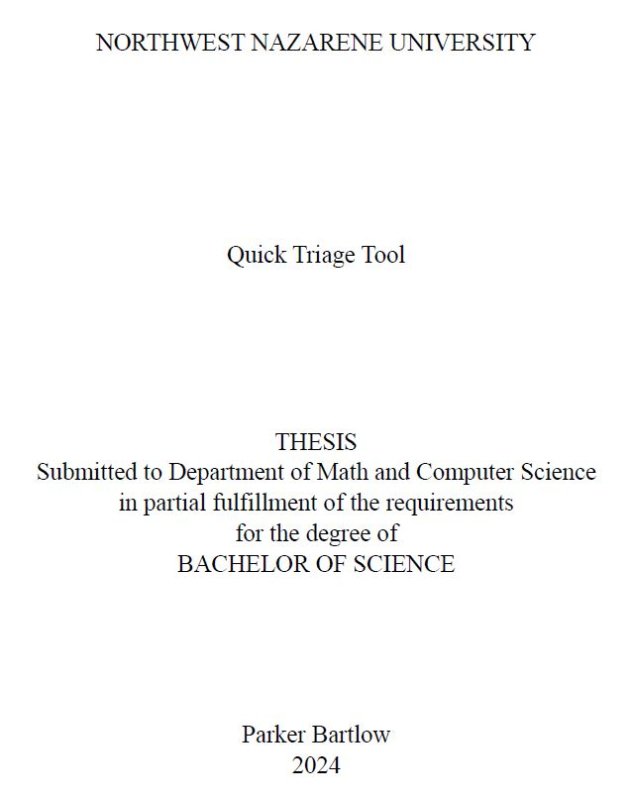 Thesis title page