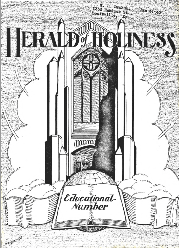 Front page of Herald of Holiness - August 21, 1929