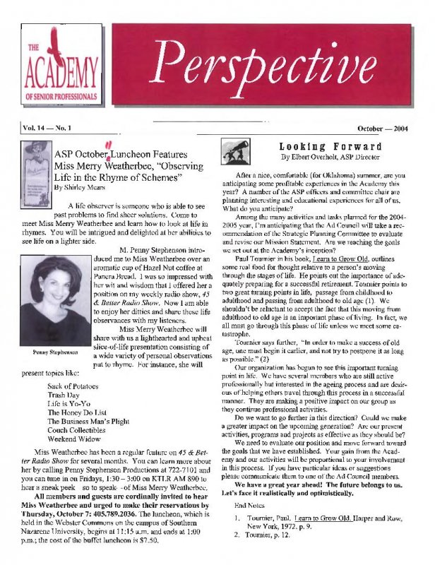 The Academy Perspective Vol. 14 2004-2005