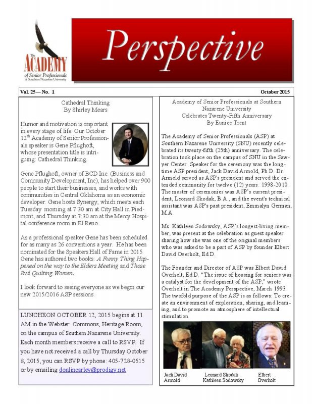 The Academy Perspective Vol. 25 2015-2016