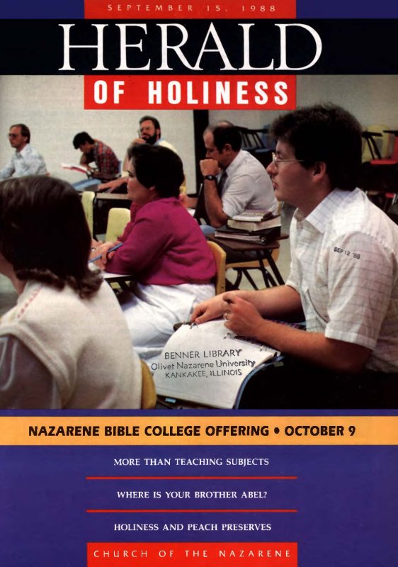 Herald of Holiness - September 15, 1988