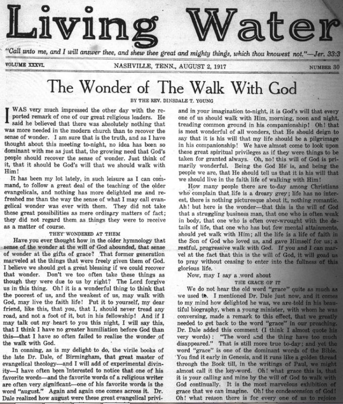 Living Water, Aug. 2, 1917
